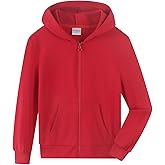 Spring&Gege Boys Lightweight Full Zip Hoodies Long Sleeve Hooded Sweatshirt (5-14 Years)