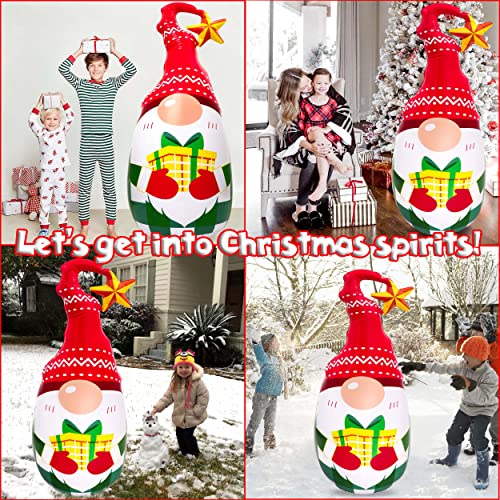5Ft Lighted Outdoor Christmas Decorations Inflatables Blow Up Gnome