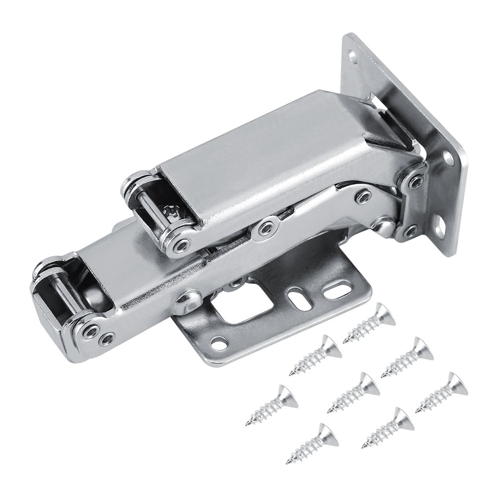 170 Degree Cabinet Door Hinge, Large Angle Kitchen Cupboard Door Hydraulic Hinges with 8 Fixing Screws