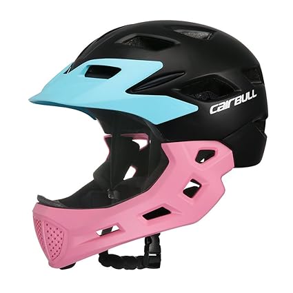 child bike helmet with face guard
