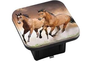 Swono Horse Trailer Hitch Cover The Galloping Horses Running Desert Hitch Cover Plug Tow Hitch Cover Compatible with Most Auto Cars Trucks for 2 Inch Receivers