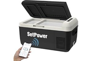 Setpower PT30 12V Refrigerator Dual Zone 32 Quart Car Refrigerator 12V Portable Fridge Electric Cooler for Vehicles SUV Van RV Truck Car Camping Road Travel