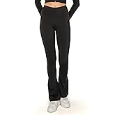 Leggings Depot Women’s Ultra Soft Seamless Knit Flare Leggings | Bell-Bottom Yoga Pants for Gym, Pilates & Athleisure