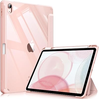 FINTIE Hybrid Case for iPad Air 11 M4/M3/M2 10.9 Rose Gold with Pencil Holder