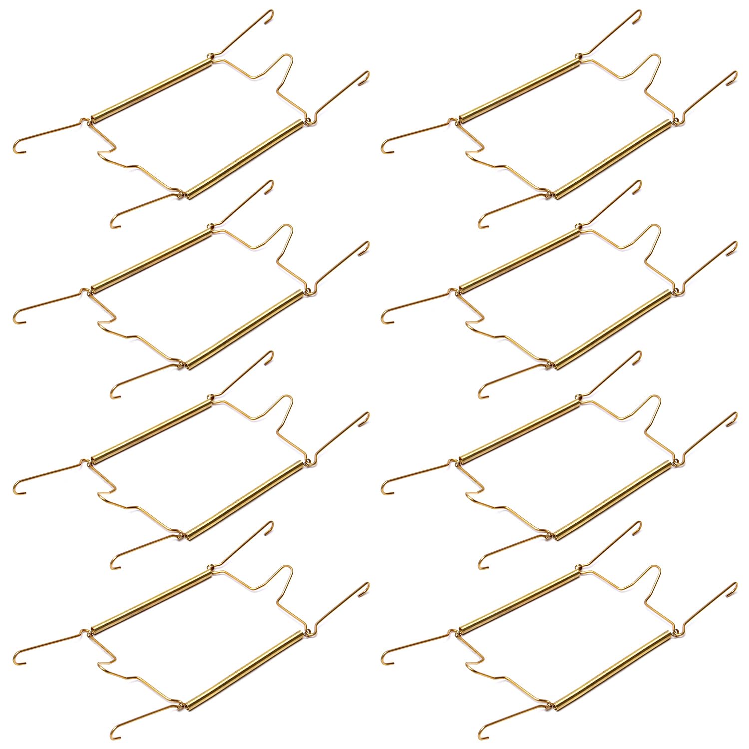 MroMax Plate Hanger, 12-inch U Type Stainless Steel Plate Hangers Invisible Wall Hooks for Walls Compatible Decorative Plates Hooks Dish Diaplay Holder Golden 8Pcs