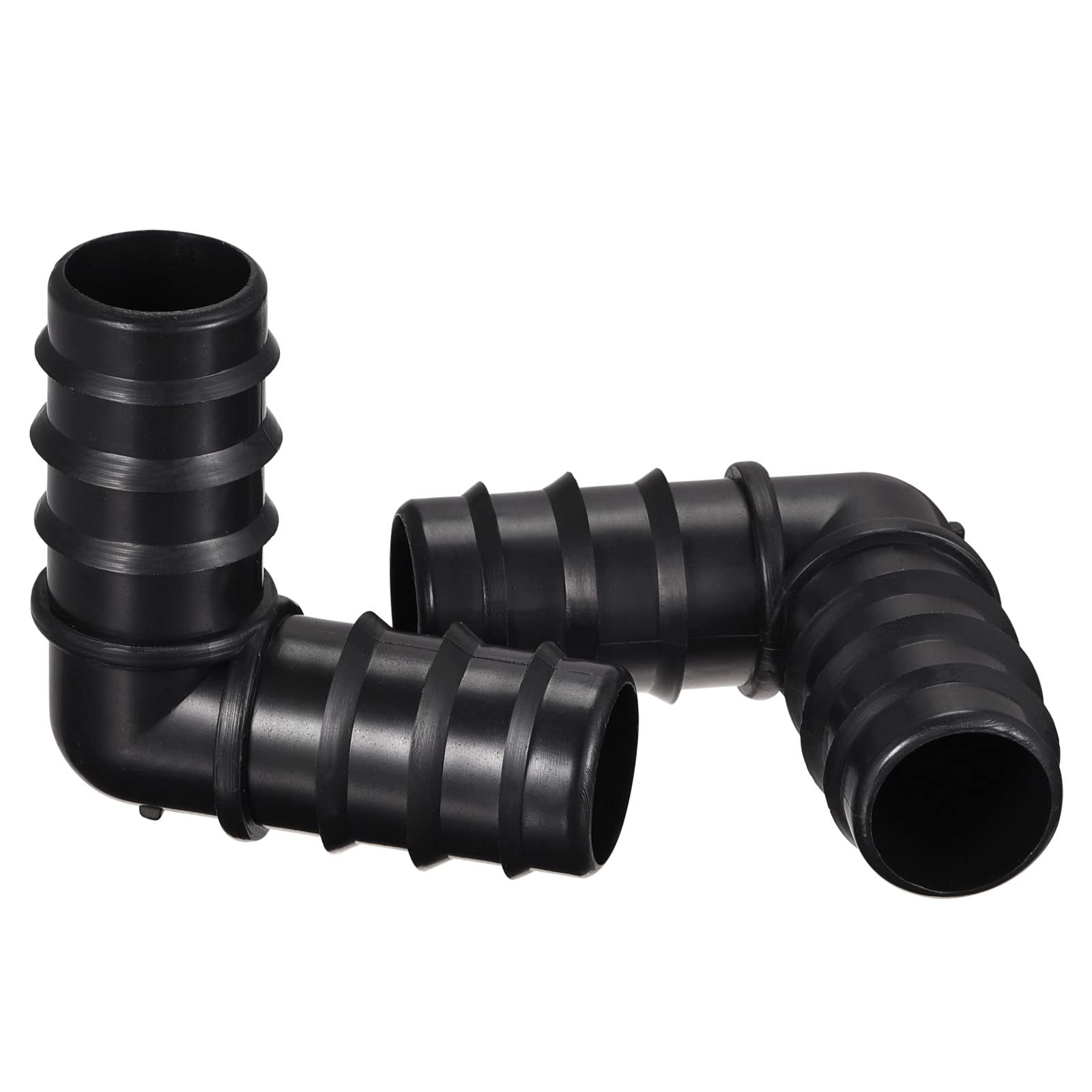 M METERXITY 8 Pack Barb Hose Fittings - 24.5mm Barbed Hose Fitting 105mm x 62mm Plastic Connectors Apply to Garden(Black)