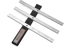 WOODSTARTER 3pcs 12-1/2 Inch Planer Blades for Dewalt DW734 Planer, HSS Dual Cutting Edges Replacement for DW7342 Planer Knives