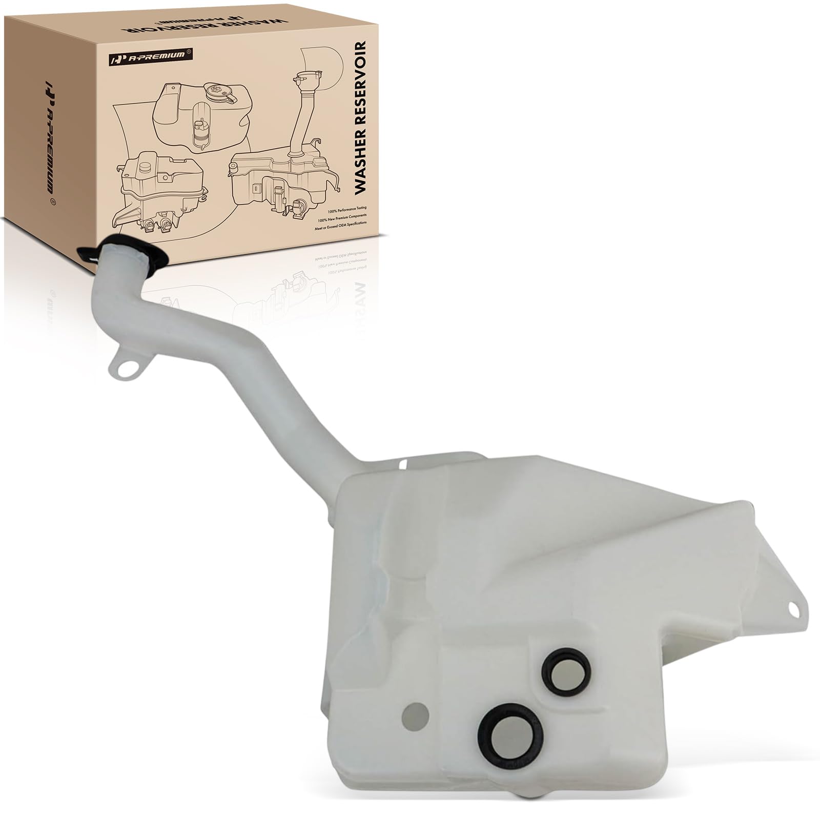 A-Premium Windshield Washer Reservoir Tank Assembly Compatible with Chevrolet Corvette 2005-2013 & C