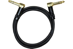 AUDIO 2000'S Audio 2000s E25103 1/4" TRS Right Angle to 1/4" TRS Right Angle 3 Feet Cable
