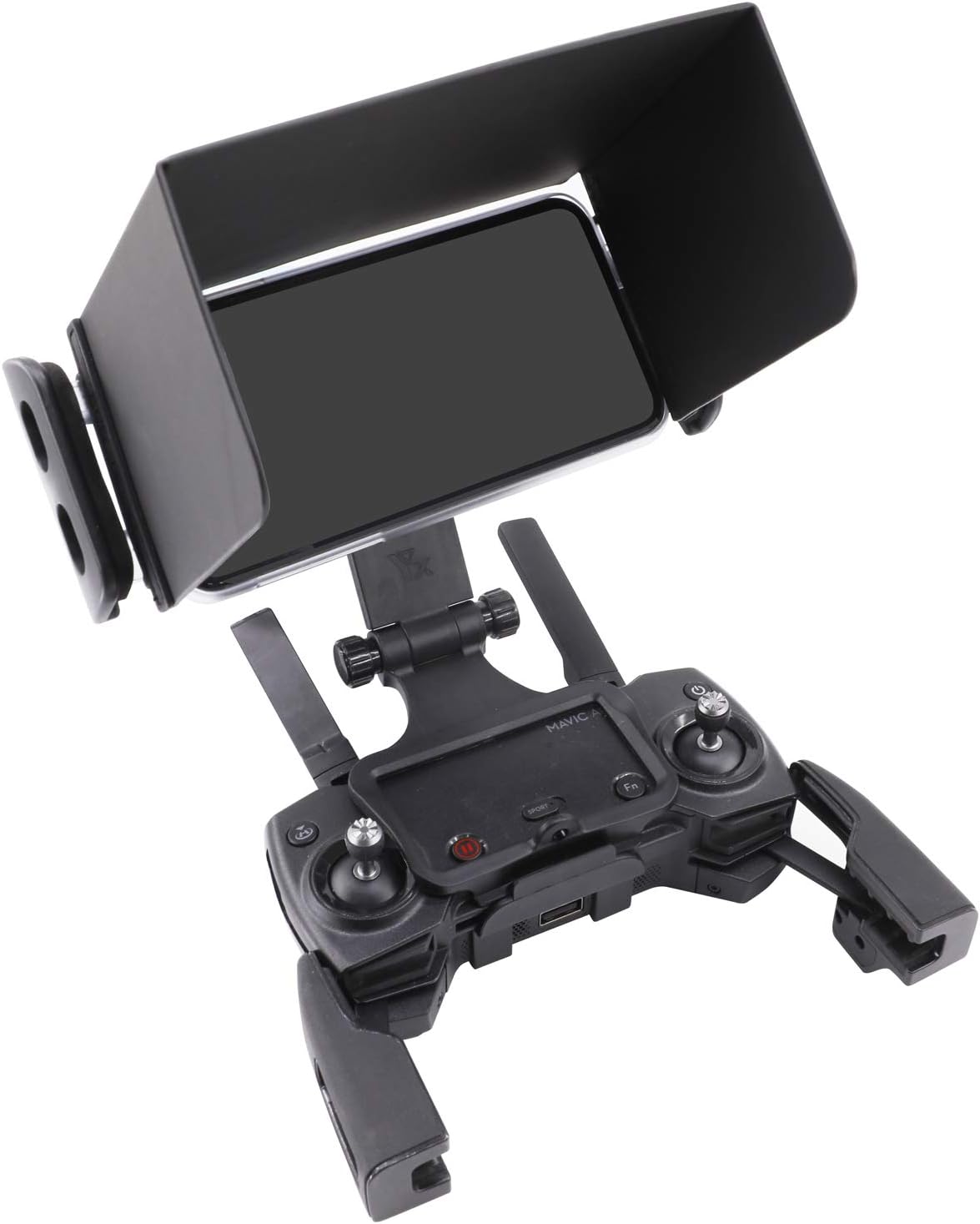 PENIVO Drone Remote Controller Foldable Phone/Tablet Monitor Sun Hood Cover Sun Shade Protector for DJI Mavic Pro/Spark/Phantom 3/4 / Inspire 1 / OSMO Accessories (Support for iPhone X/XS)
