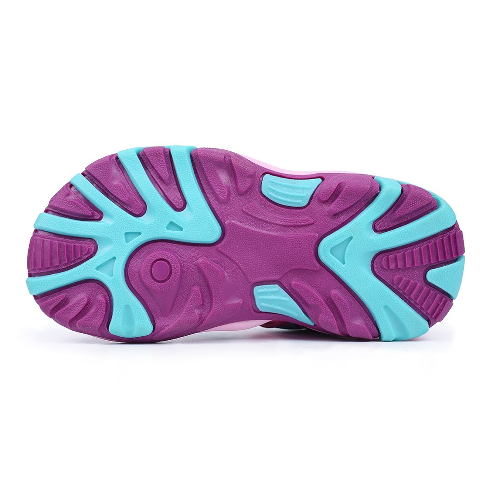 HOBIBEAR Boys Girls Sport Water Sandals Closed-Toe Outdoor(10,Pink)