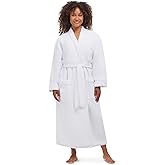MONARCH Unisex Plush Lined Waffle Spa Robe – Soft and Warm Textured Fabric, Generously Sized Hotel & Spa Robe with Pockets