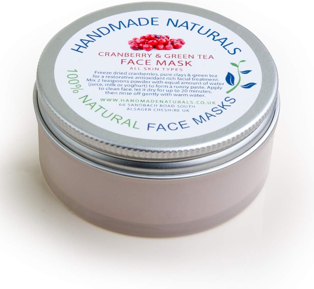 Handmade Naturals Face Mask, Cranberry/Green Tea, Pink, 40 g (Pack of 1)