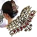 Fashion & Lifestyle Large Metal Alloy Hair Claw Jaw Clip for Women and Girls - Pretty Strong Clamp Non-Slip Barrette Hair Updo Grip Bath Accessories for Thick Hair, Red
