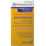 Primary Health Maximum Strength Acid Reducer Famotidine 20mg Tablets, 100Count