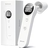 Boncare Ear and Forehead Thermometer, 2X Accuracy Infrared Digital Thermometer for Adults and Kids, 1 Second Reading, No Touch Baby with Fever Alarm