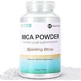 Mica Powder,7.05OZ(200g),Sparkling White Mica Powder Pigment for Epoxy Resin,Lip Gloss,Car Paint,Dye,Soap Making,Nail Polish,Epoxy Resin,Candle Making,Bath Bombs