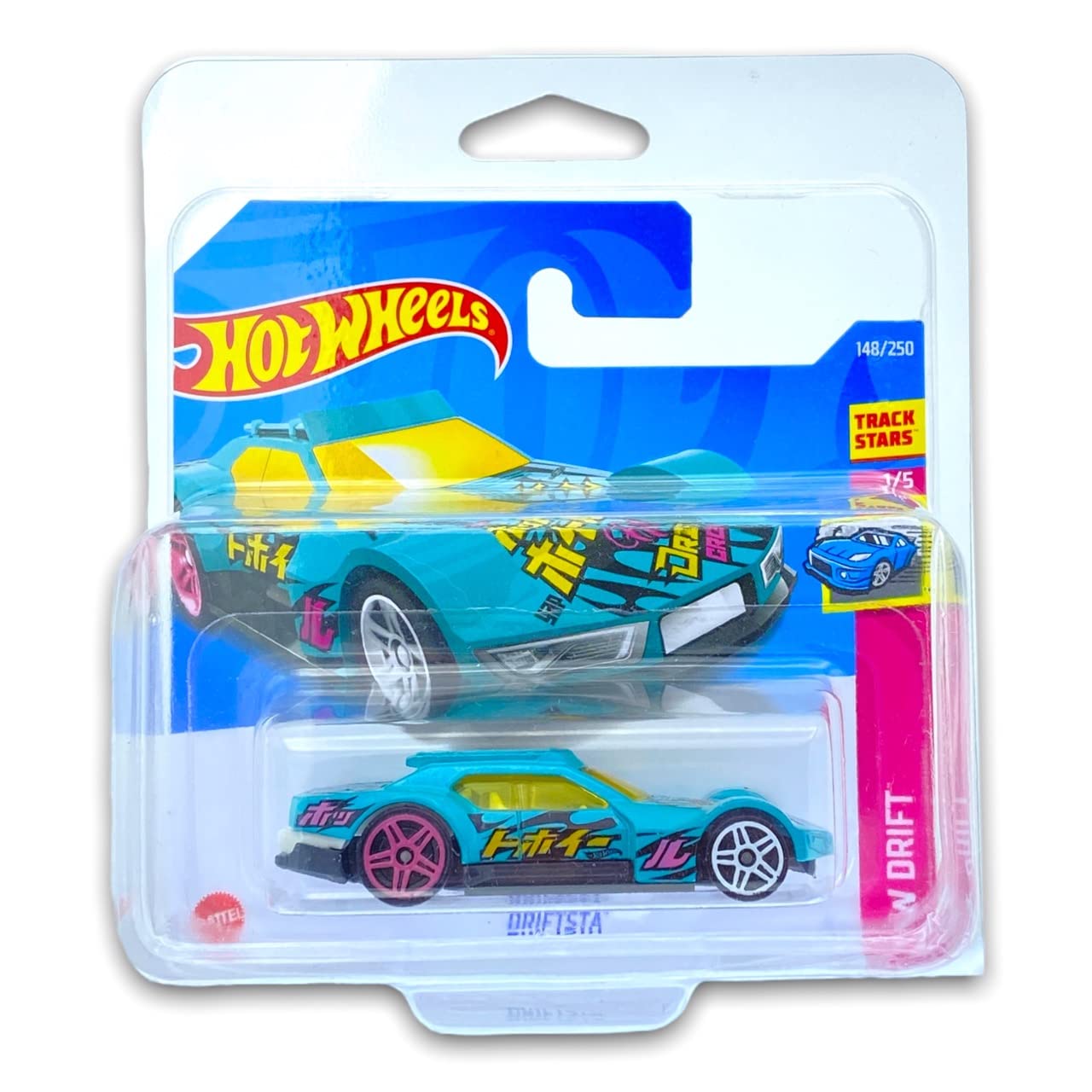 Hot Wheels Driftsta (Turquoise) 1/5 HW Drift 2022-148/250 (Short Card) *** COMES IN A KLAS CAR KEEPER PROTECTIVE COLLECTORS CASE *** HCV60
