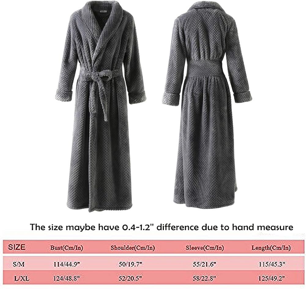 women's long robes with attached belt