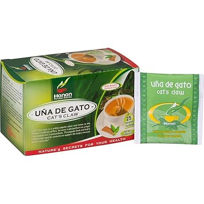 Buy Hanan Cat S Claw Tea 25 Teabags Peruvian Naturals Each Teabag Contains 1000mg Of Cats Claw Bark Grown In Peru Una De Gato Anti Inflammatory Cat Claw Online In Turkey B07ktq84jp