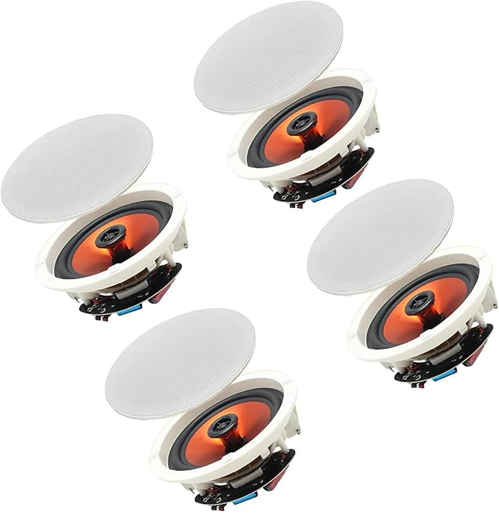 Herdio 6.5 Inch 4 Pack Ceiling Bluetooth Speakers 600W Flush Mount