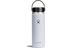 Hydro Flask Water Bottle - Insulated Stainless Steel - Wide Mouth Flex Lid, Non Spill, Leakproof and Refillable in 20 Oz