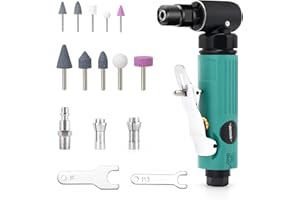 DOTOOL Air Right Angle die Grinder，1/4''Air Die Grinder,22000 RPM,Pneumatic 90 degree die grinder with 1/4" and 1/8" Collets for Grinding, Polishing, Cutting and More