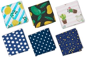 HexaFun 100% Pure Organic Cotton Unisex Handkerchief, Multi-color & Printed, Soft & Stylish, Hankies for Men & Women