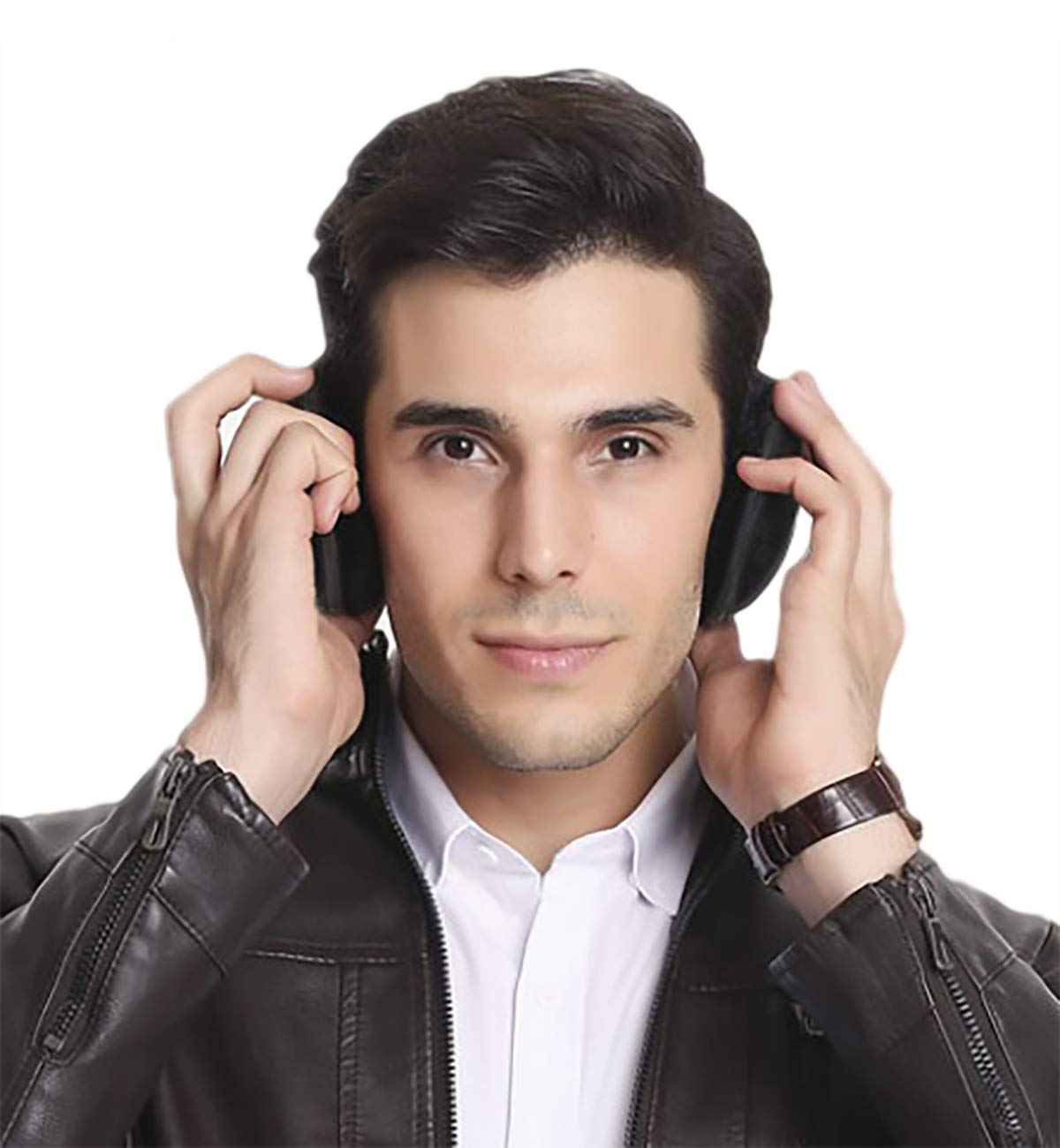 Eianru Polar Fleece Ear Cover Foldable Wrap Winter Accessory Outdoor EarMuffs (One size, Black A)