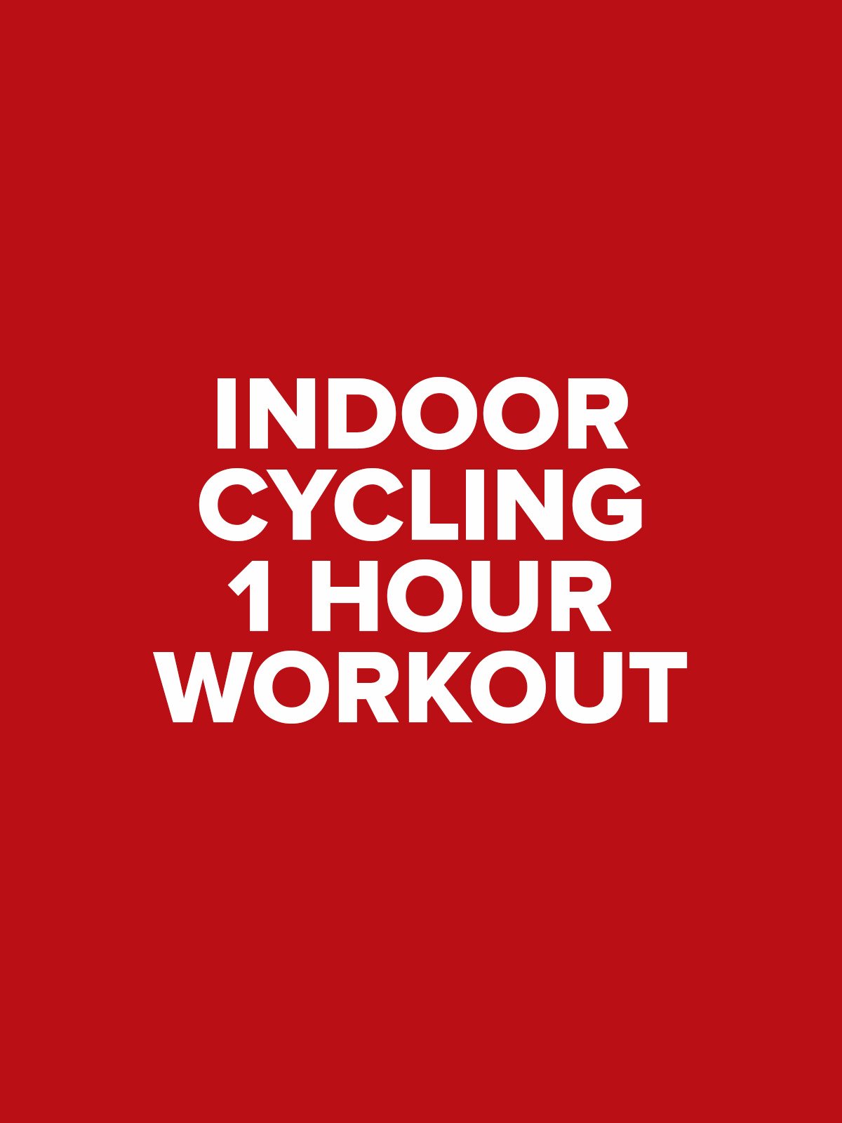 1 hour indoor cycling workouts
