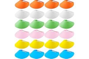 Hercicy 24 Pcs Foam Visor Sun Protection Hat Sun Visor Hat 6 Colors for Golf Tennis Beach Kids' Arts Crafts(Classic Colors)