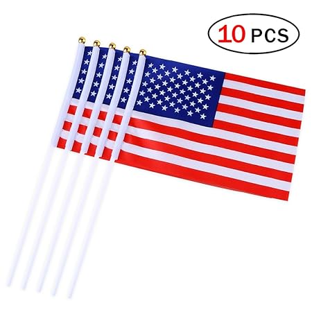 Taonaisi 10pcs 14 21cm Hand Waving Flag For Sports National