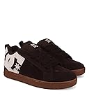 DC Men's Court Graffik Skate Shoe, Brown/Gum, 11.5