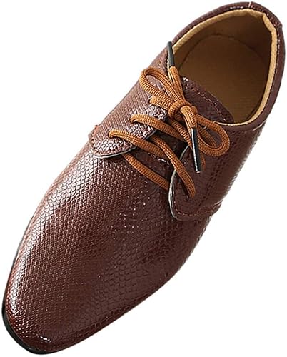 Amazon キッズ ドレス シューズ 男の子 英国スタイル フォーマル靴 子供靴 軽量 滑り止め レースアップシューズ 七五三 誕生日 発表会 演奏会 ダンスシューズ 入園式 結婚式 学園祭 演劇 ステージ イベント パーティー シューズ デッキシューズ