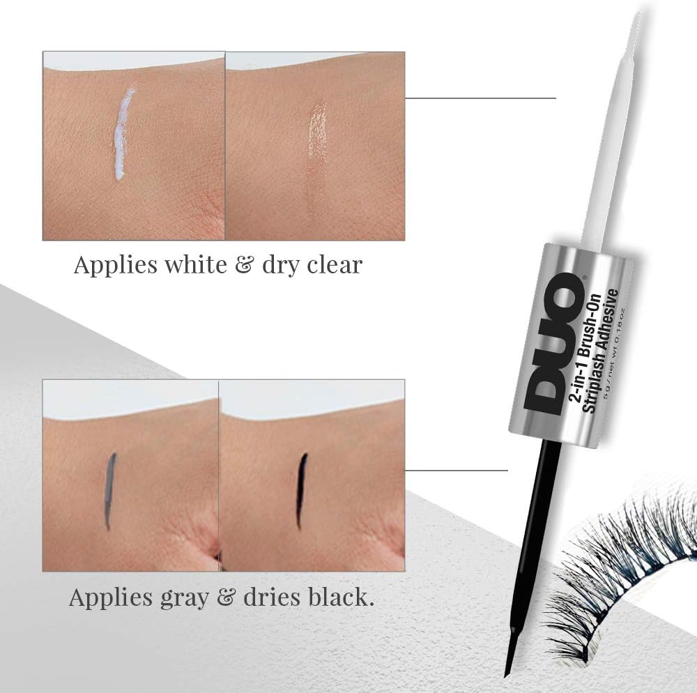 DUO 2-in-1 Brush-On Striplash Adhesive Lash Glue, Dark, 5 g (Pack of 1) - Image 5