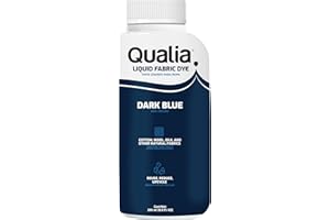 Qualia All Purpose Liquid Fabric Dye, Easy to Use Dye for Cotton, Wool, Silk, Wood, & Linen, Ultra Concentrated Colors, Dark Blue
