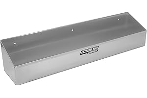 Extreme Max 5001.6449 Wall-Mount Aluminum 8-Quart Liquids Storage Shelf for Race Trailer, Garage, Shop, Enclosed Trailer, Toy Hauler - Holds Eight 1-Quart (32 oz.) Bottles, Silver