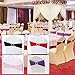 2013newestseller 50PCS Spandex Chair Sashes Bows Elastic Chair Bands with Buckle Slider Sashes Bows for Wedding Party Ceremony Reception Banquet Decorations (Red)