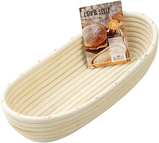 RBV Birkmann, 208988, Laib und Seele, Gärkörbchen aus Peddigrohr, länglich, klein, 30 x 14 cm, Höhe 8 cm