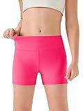 Haloumoning Girls Athletic Shorts Kids High Waisted