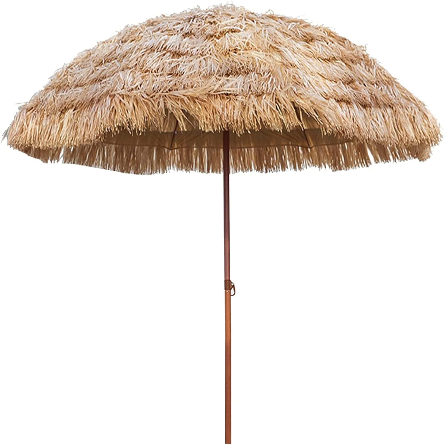 Folding Outdoor Decorative Parasol Beach Garden Straw Parasol Umbrella