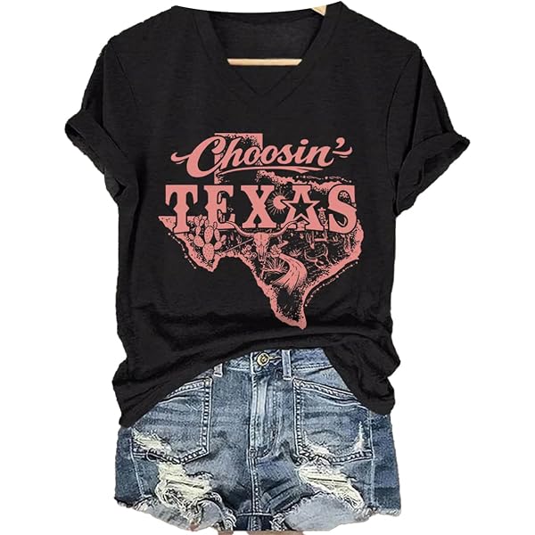 Shes from Texas I Can Tell Shirt Chosin Texas V Neck Country Music