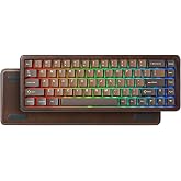 YUNZII WOOD68 65% Wireless Hot Swap RGB Mechanical Keyboard (Wood, Candy) | Tray Mount, Pre-lubed Linear Switche,BT/2.4G/USB-C,PBT Double-shot Keycaps,Wooden case for Retro Gamers &amp; Desk Setups