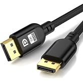 Diyanisly 8K DisplayPort Cable 3.3FT, DP 1.4 Cable, 32.4Gbps 8K@60Hz 4K@120Hz 2K@240Hz, High Refresh Rate Flexible for HDR DSC, FreeSync, G-Sync, Gaming Monitor/Graphics Card PC etc(Braided, Black)