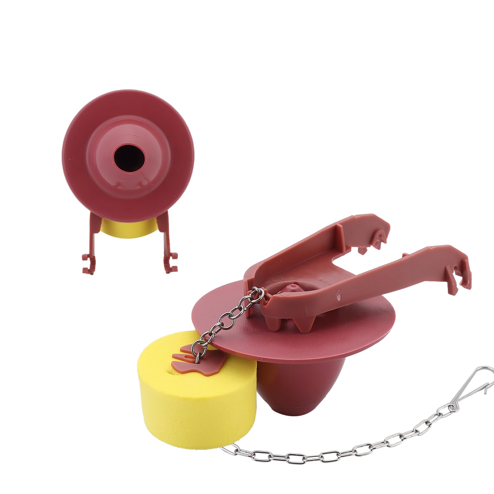 Photo 1 of 2-Inch Toilet Flapper Replacement Kit with Float and Chain, Compatible with Kohler GP1105825, Toilet Tank Flush Valve Seal Anti-Leak Parts, Red, 1-Pack