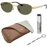 Ray-Ban RB3774D METAL Oval Shape Sunglasses With Official Eyewear Kit