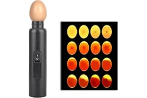 Egg Candler Tester with LED Light for Chicken Quail Duck Canary Eggs – Mini Portable Egg Candling Lamp for Incubation Monitor