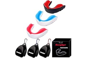 MENGDGER Youth Mouth Guard Football Kids Mouthguards for Sports Boys Mouthpiece Boxing Braces Mouth Guards for MMA Rugby Kickboxing Taekwondo Softball Lacrosse(3 Pack)