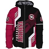 Mens Football Comfort Colors Custom Name Number Lightweight Water-Resistant Down Jacket Puffer Coat S-5XL