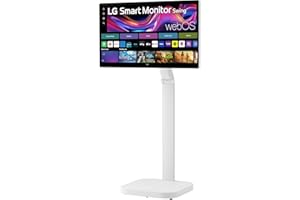 LG Swing 31.5" 32U889SA 4K UHD IPS Smart Monitor Eyecare with Touchscreen, Rolling Stand, webOS, AirPlay 2 + Screen Share, Bu